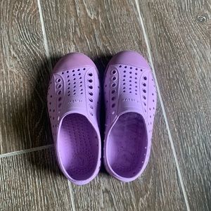Girls size 9 Purple Native shoes
